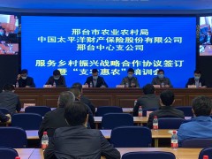 我局与中国太保产险邢台分公司签署战略协作协议