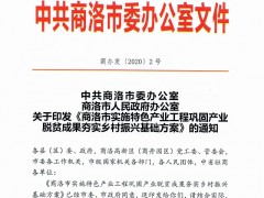 商洛出台实施特征产业工程稳定产业脱贫效果夯实乡村复兴基础方案