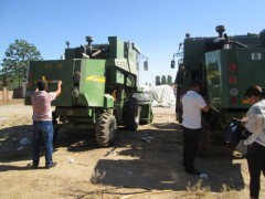 献县农业局下乡宣传 “三夏”农机平安消费任务