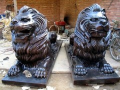 仿古狮子 定制故宫狮子 青铜狮子 铜藏獒 铸铜藏獒雕塑