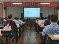 潍坊市运用互联网+召开全市粮食绿色高质高效消费现场观摩暨技术培训会议