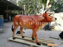 大黄牛雕塑，玻璃钢动物雕塑  卓景雕塑