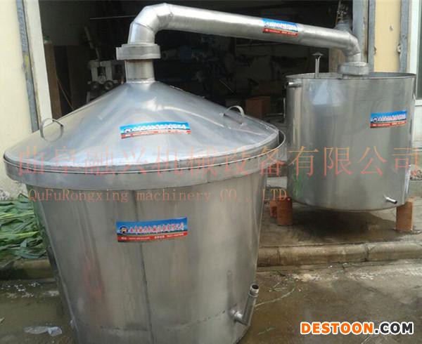 河南玉米大米酿酒机械  偃师烧酒器价位 套管自带水箱冷却器