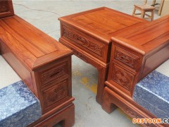 卓瑞红木家具2017新款ZR-5687DC新中式家具东阳木雕福瑞红