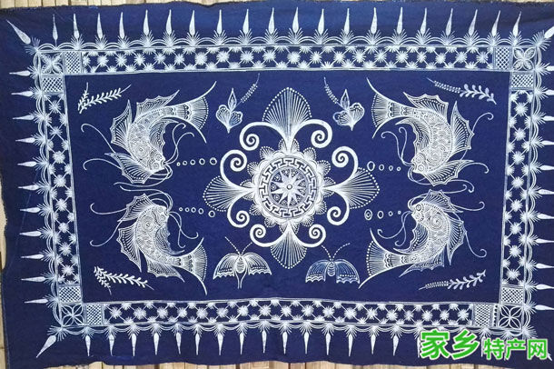 黑色蜡染、扎染壁挂 -河北唐山市特产