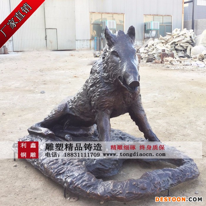 现货出售野猪铜雕塑 优质野猪雕塑价格 庭院纯铜工艺品摆件 铸造大型景观园林铜雕 河北动物雕塑厂家直销