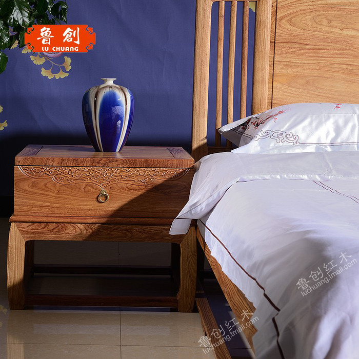浙江东阳     鲁创 刺猬紫檀   大床