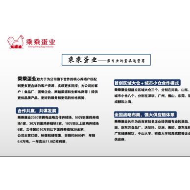 [供]乘乘蛋业--每天出售8000件左右，约30万斤的鲜