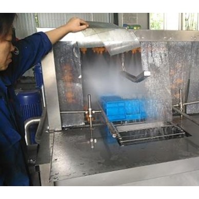 生产塑料单冻盘清洗烘干机器