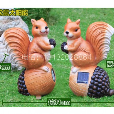 玻璃钢狐狸动物雕塑  玻璃钢公园动物雕塑