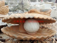河蚌珍珠石雕，园林景观石雕