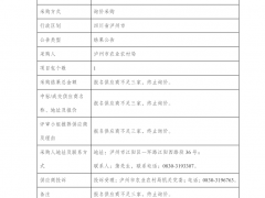 泸州晋中市2019年种植业污染源普查技术报告编制项目（第三次）询价结果公告