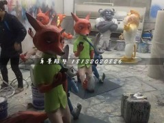 玻璃钢卡通狐狸雕塑