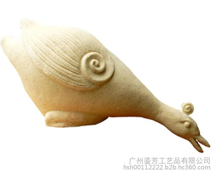 水景小品流水景观砂岩喷水鸭子