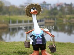 玻璃钢跳水鸭子 玻璃钢跳水鸭子