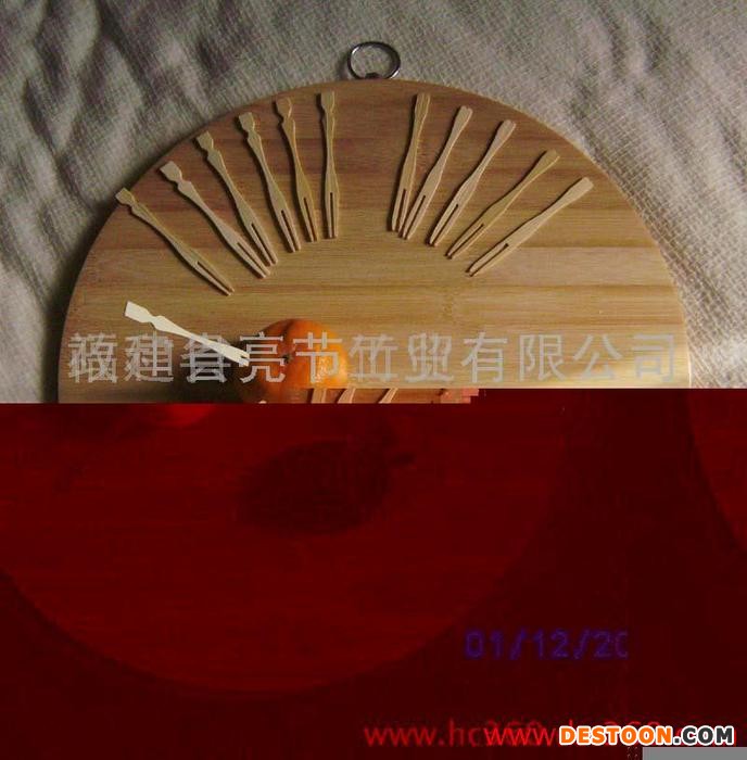 供应亮节竹制水果叉 各类竹制品