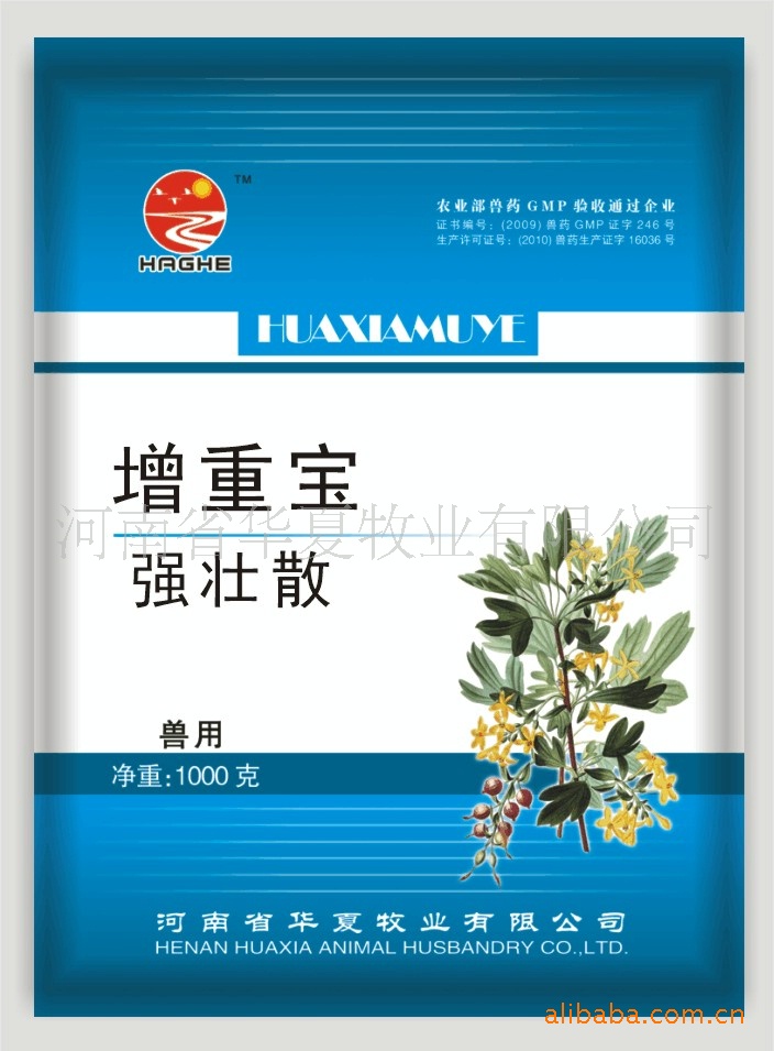 兽药禽药增重宝主治食欲不振，体瘦毛焦，生长迟缓等