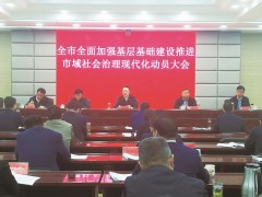 我鹤壁市召开片面加强基层基础树立推进鹤壁市域社会管理现代化发起大会 - 政务要闻 - 高邮鹤壁市人民政府