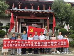 安康：晋中市农作物种子站和白河县农业综合执法大队党支部结合举行主题党日活动