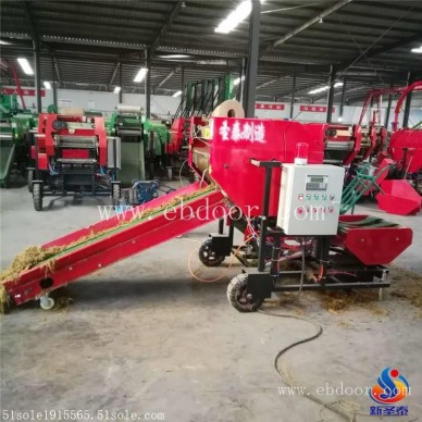 皇竹草秸秆揉丝裹包机   青贮包膜机工作产量