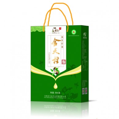 金天柱无机油茶籽油连体礼盒（压榨一级）