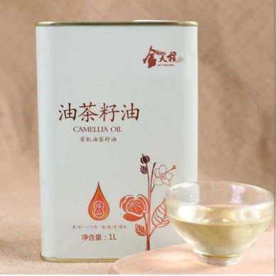 金天柱无机油茶籽油铁皮罐1L(压榨一级)