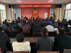 卜集镇集中学习党的十九届四中全会肉体