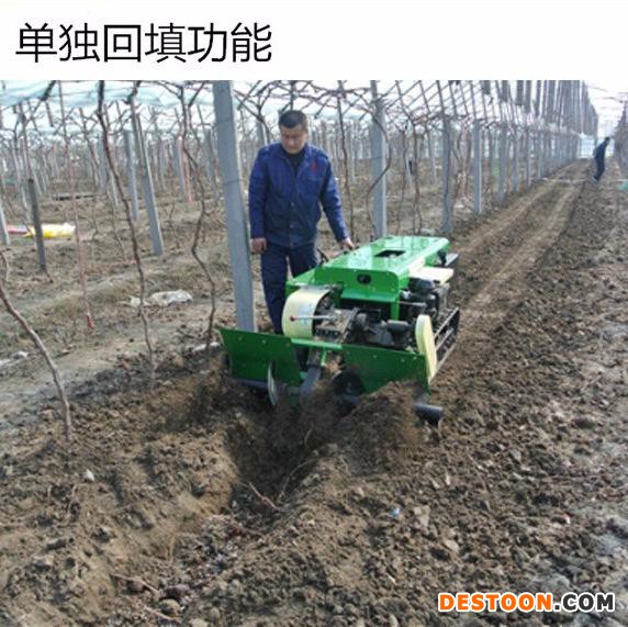 蛇果果树开沟旋耕机 启航牌履带施肥回填机厂家地址