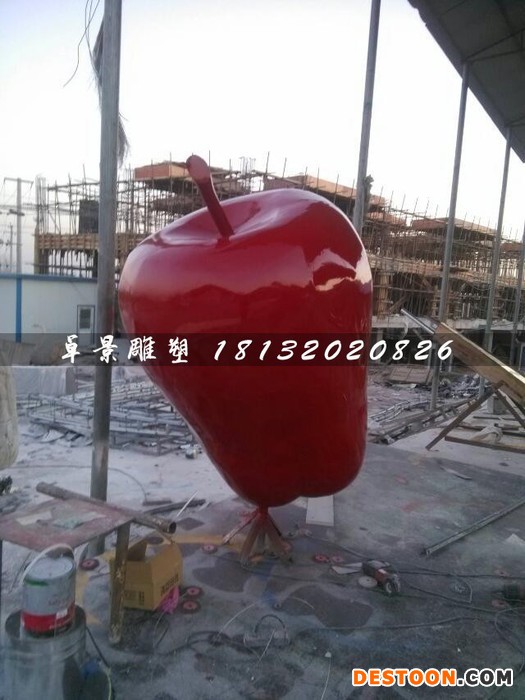 不锈钢蛇果雕塑公园景观雕塑