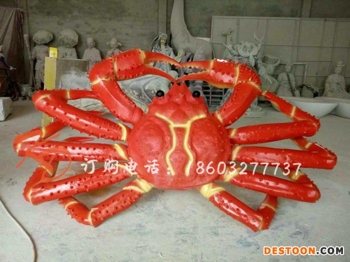 大闸蟹 海鲜螃蟹饭店门口迎宾摆件