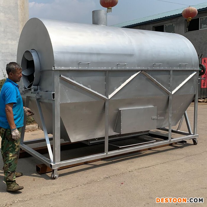 宏博 滚筒式小炒货机 松籽榛子炒料机 榛子翻炒机