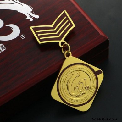 金属勋章定制退伍纪念章制作优秀荣誉奖章定做