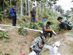引入山泉水缓解400余亩水稻灌溉用水