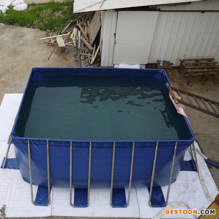 支架夹网养鱼池 繁殖水槽 观赏鱼大型水池 pvc涂层材质 1.5米高哦 观赏鱼夹网水池