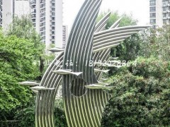 不锈钢海草鱼 小区不锈钢雕塑