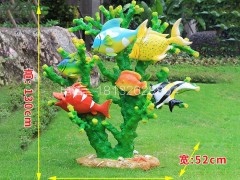 玻璃钢水草鱼   湖边动物摆件