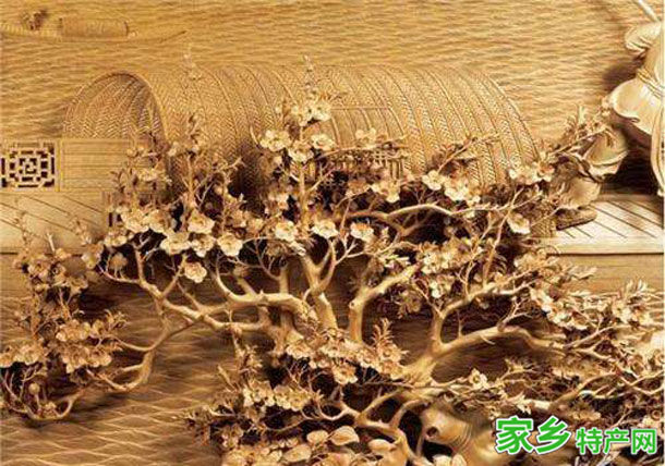 昼开夜合艺术木雕 -河北承德市特产