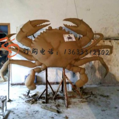 新疆康大雕塑 仿真大螃蟹大闸蟹饭店工艺品