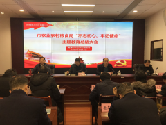 鹰潭市农业农村粮食局召开“不忘初心、牢记使命”主题教育总结大会