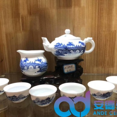 套装陶瓷茶具，商务馈赠礼品陶瓷茶具，景德镇陶瓷功夫茶具厂家定制批发