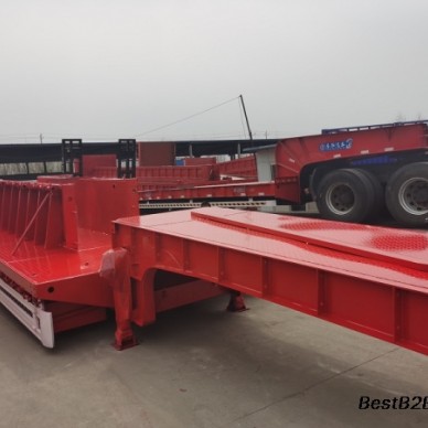 液压爬梯低平板半挂车厂家制造