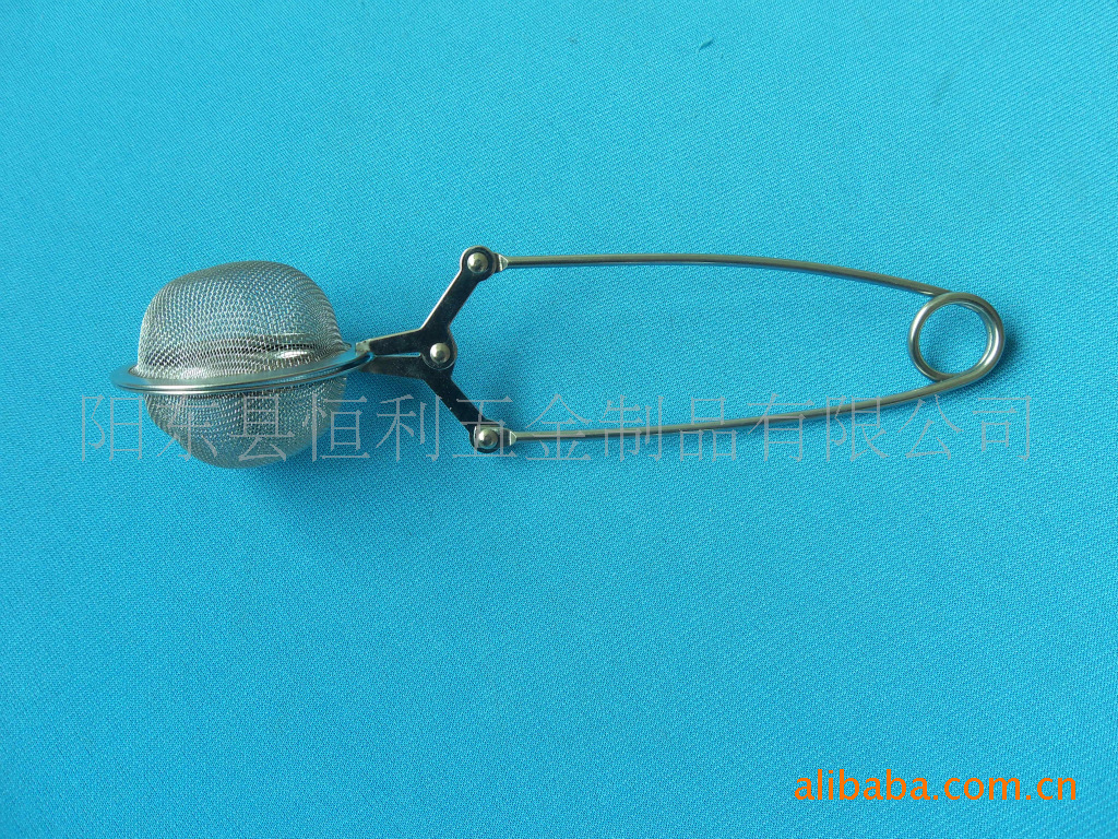 供应不锈钢弹簧手柄茶叶过滤器茶球/茶隔