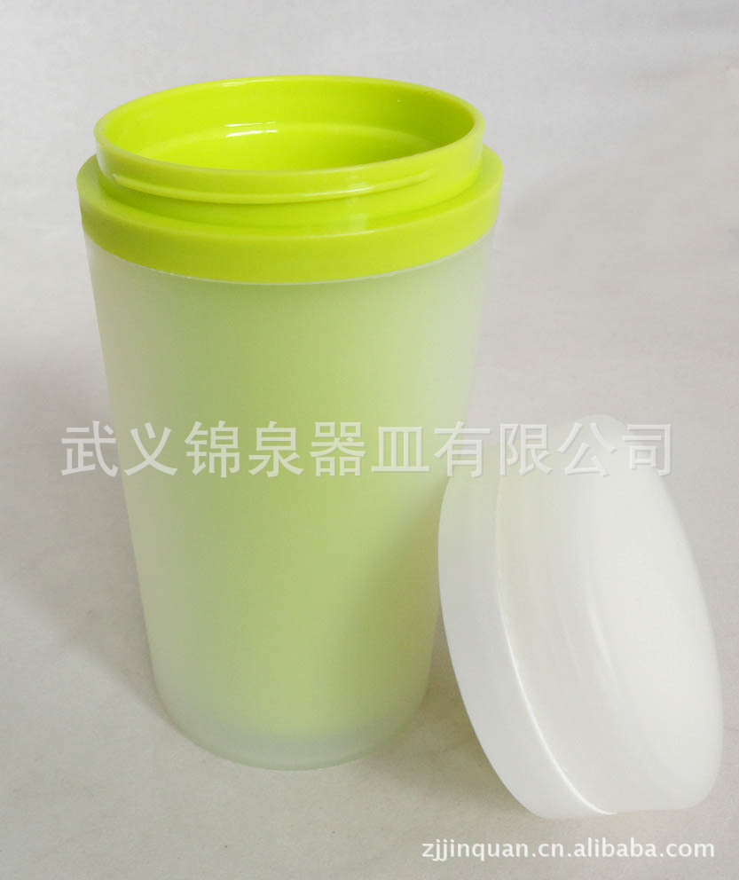 【厂家直销】双层塑料杯 随手杯 广告杯（盖上可装茶叶）