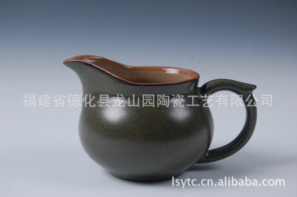 厂家直销茶器 茶叶沫 橄榄绿 茶具公道杯 精品茶具