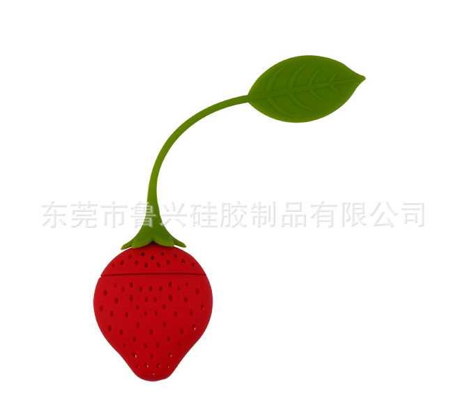 新款草莓硅胶茶叶器 硅胶泡茶器 茶隔 硅胶茶叶包 茶叶过滤包