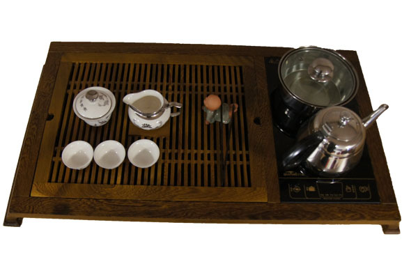 旭进茗茶/木制茶盘   黑檀木带电磁炉   八角