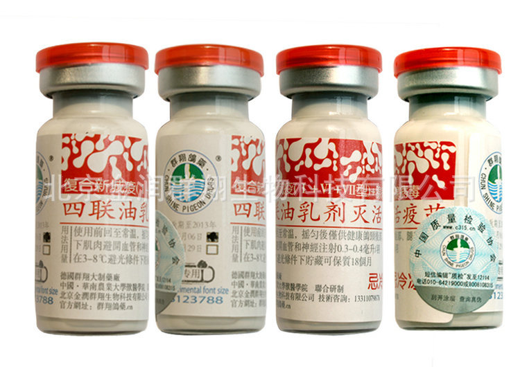 腺病毒+新城疫（I+VI+VII)四联油乳剂灭活疫苗 信鸽专用兽药批发